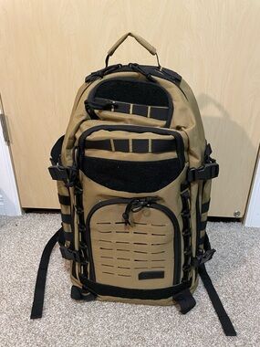 Highland Tactical Backpack Tan and Black